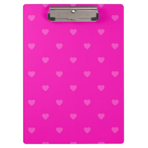 Pink hearts pattern clipboard