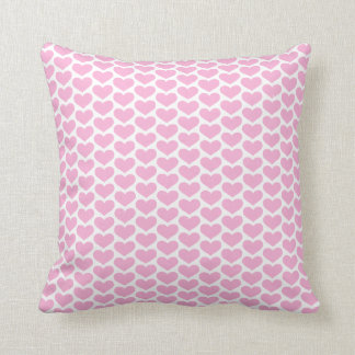 Pink Hearts Pattern Pillow