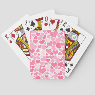 Pink Hearts Pattern - Playing Cards