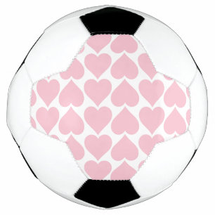 Pink Hearts Pattern, Romantic, Love Football