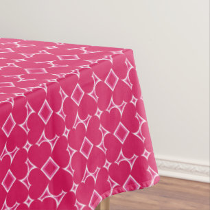 Pink Hearts Pattern Tablecloth