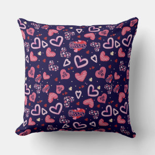 Pink Hearts Pattern Valentine's Day Cushion