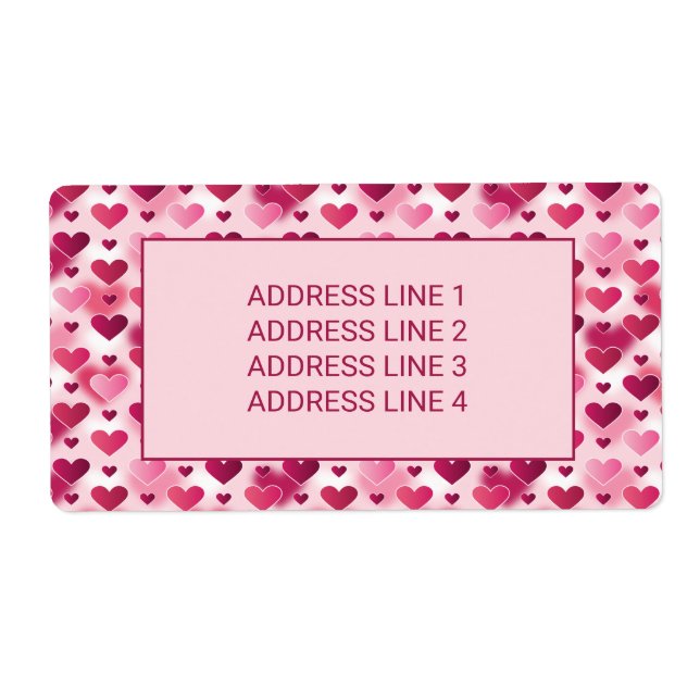 Pink Hearts Pattern With Custom Text (Front)