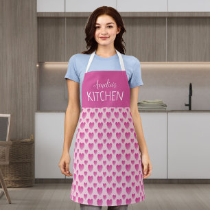 Pink Hearts Personalised  Apron