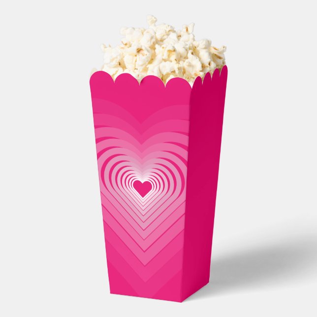Pink Hearts Popcorn Box (Popped)