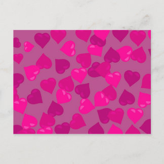 Pink Hearts Postcard