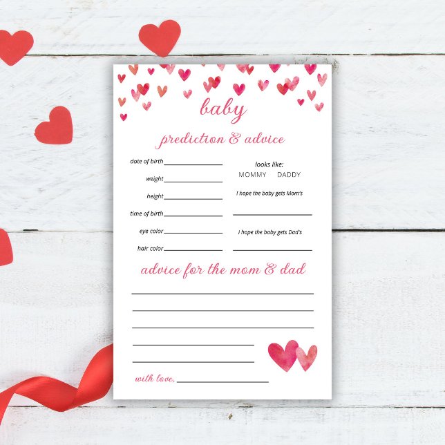 Pink Hearts Predictions Game Flyer (Creator Uploaded)