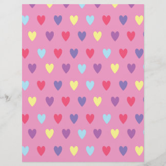 Pink hearts scrapbook paper