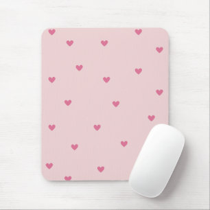 Pink Hearts Seamless Pattern – Cute Valentine Mouse Mat