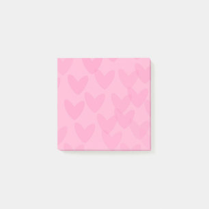 Pink Hearts Sticky (Post it) Notes