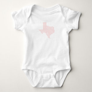 Pink Hearts Texas Baby Bodysuit