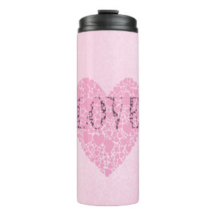 Pink Hearts Thermal Tumbler