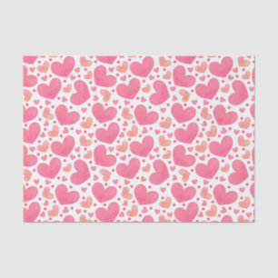 Pink Hearts Tissue Paper