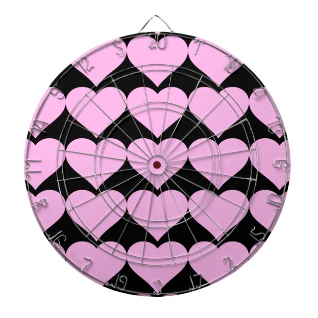 Pink Hearts,Unconditional Love_ Dartboard (Front)