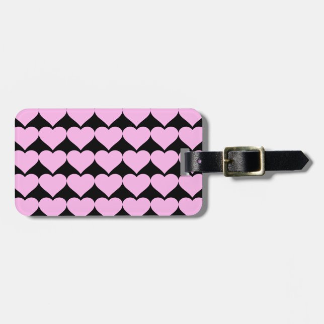 Pink Hearts,Unconditional Love_ Luggage Tag (Front Horizontal)