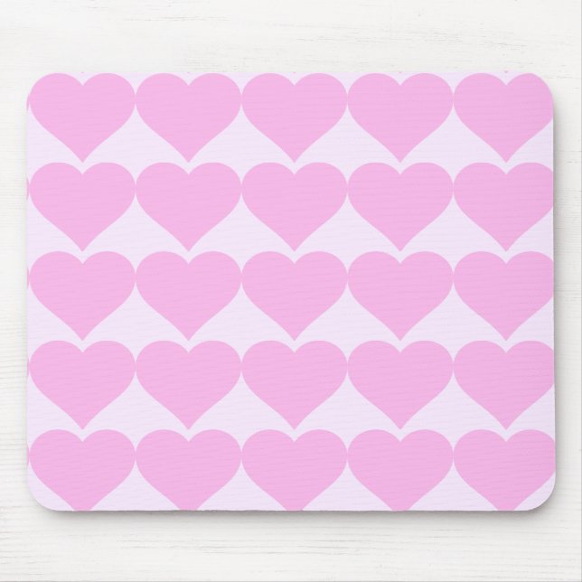 Pink Hearts,Unconditional Love_ Mouse Mat (Front)