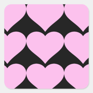 Pink Hearts,Unconditional Love_ Square Sticker