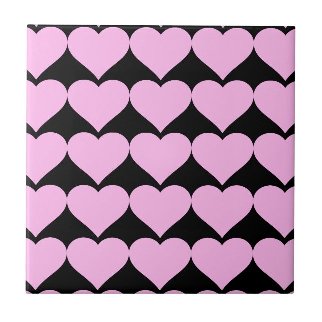Pink Hearts,Unconditional Love_ Tile (Front)