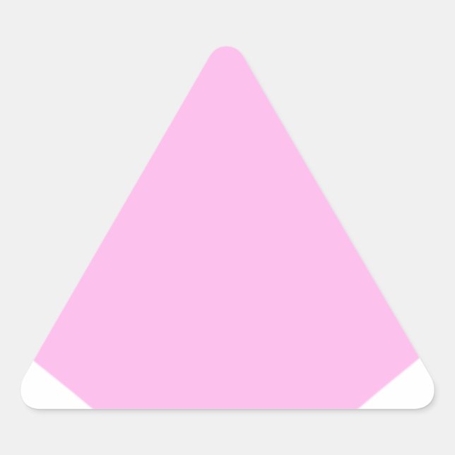 Pink Hearts,Unconditional Love_ Triangle Sticker (Front)