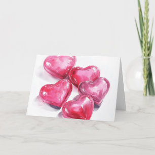 Pink Hearts Watercolour Digital Art Announcement