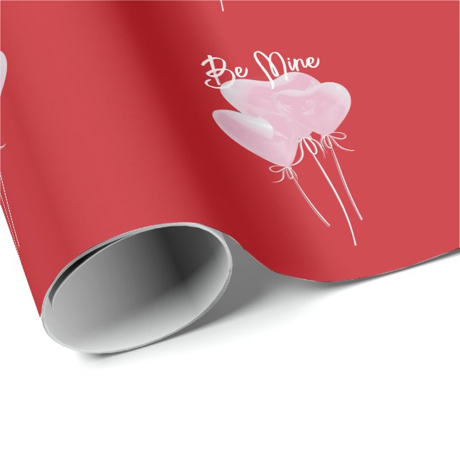 Pink Hearts Wrapping Paper (Roll Corner)