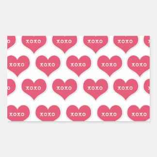 Pink Hearts "XOXO" Sticker Sheets
