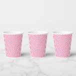 Pink Heat Patterns Valentine's Day Party 2024 Cute Paper Cups<br><div class="desc">Printed with cute heart patterns in solid white colour background.</div>
