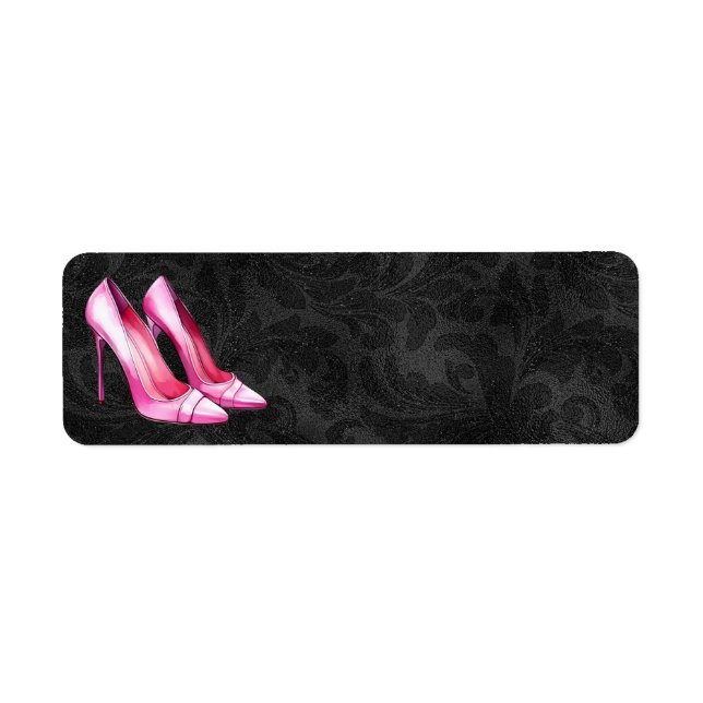 Pink Heels Shoes Address Labels (Front)