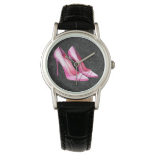 Pink Heels Shoes Watch