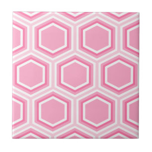 Pink Hexagon Pattern Tile