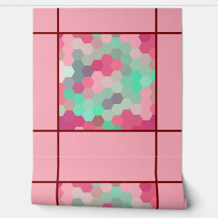 Pink hexagon wallpaper