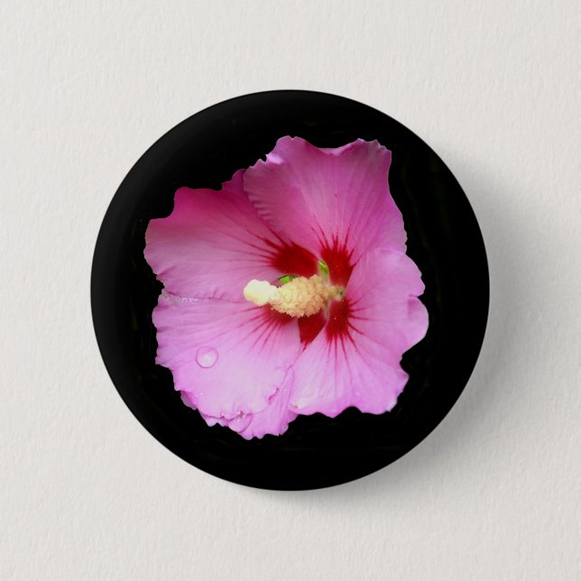 Pink Hibiscus Badge (Front)