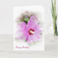 pink hibiscus birthday flower