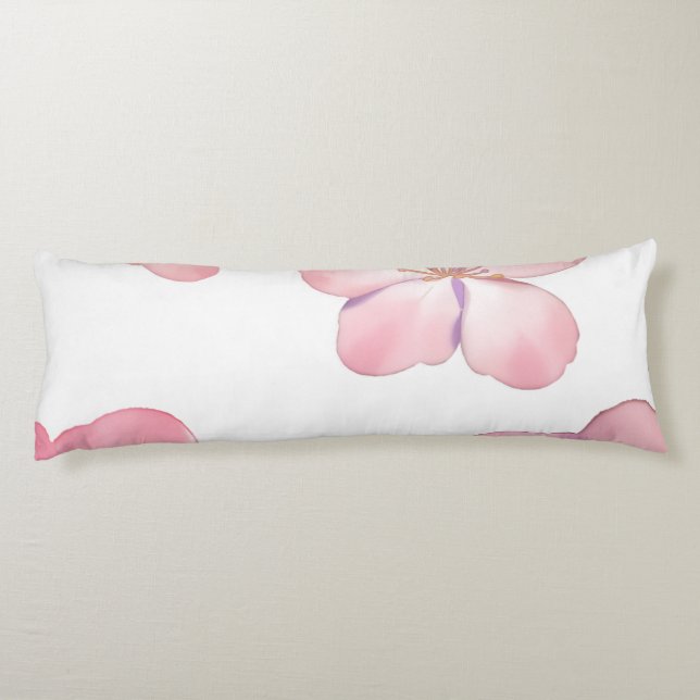 Pink hibiscus body cushion (Back)