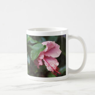 pink hibiscus coffee mug