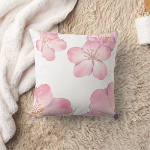 Pink hibiscus  cushion