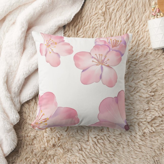 Pink hibiscus  cushion (Blanket)