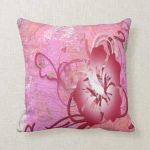 Pink Hibiscus Cushion