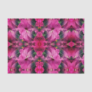 Pink Hibiscus Flower Abstract Art Tissue Paper