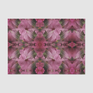 Pink Hibiscus Flower Abstract Vintage Tissue Paper