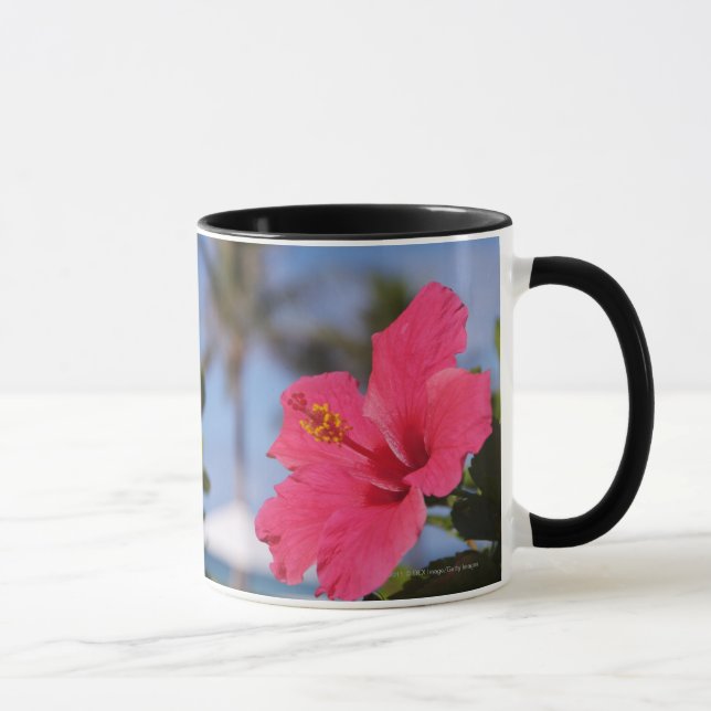 Pink hibiscus flower mug (Right)