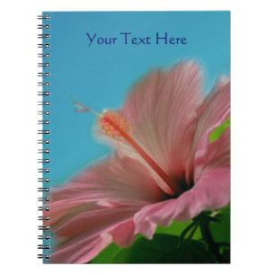 Pink Hibiscus Flower Nature Notebook