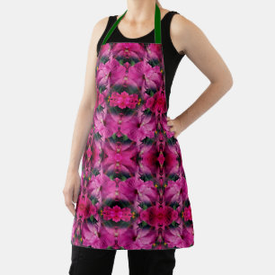 Pink Hibiscus Flower Pattern Apron