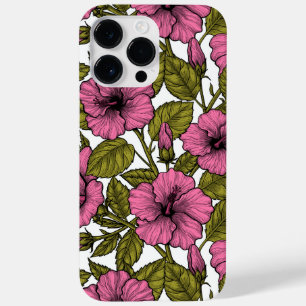Pink hibiscus flowers Case-Mate iPhone 14 pro max case