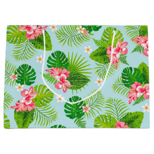 Pink Hibiscus Palm Gift Bag