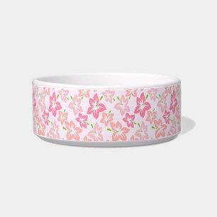 Pink Hibiscus, Pink Flowers, Pattern Of Flowers Bowl