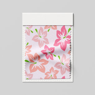 Pink Hibiscus, Pink Flowers, Pattern Of Flowers Fabric