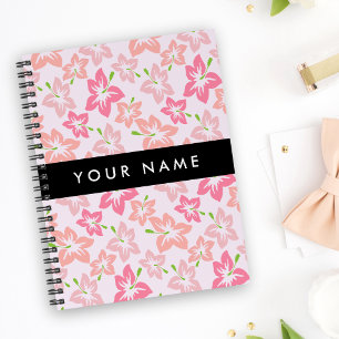 Pink Hibiscus, Pink Flowers, Your Name Planner