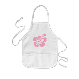 pink hibiscus Q Kids Apron