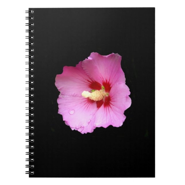 Pink Hibiscus Spiral Notebook (Front)